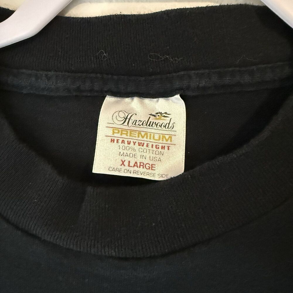 Rare Vintage 90s Hazelwood Eagle Mens XL Black Shirt Short Sleeve Single Stitch - Picture 5 of 9